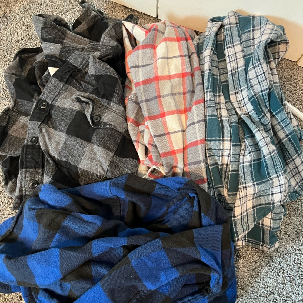 Four flannels for sale